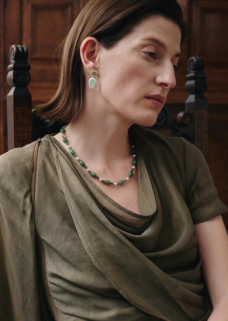 Mirror of Green Earrings