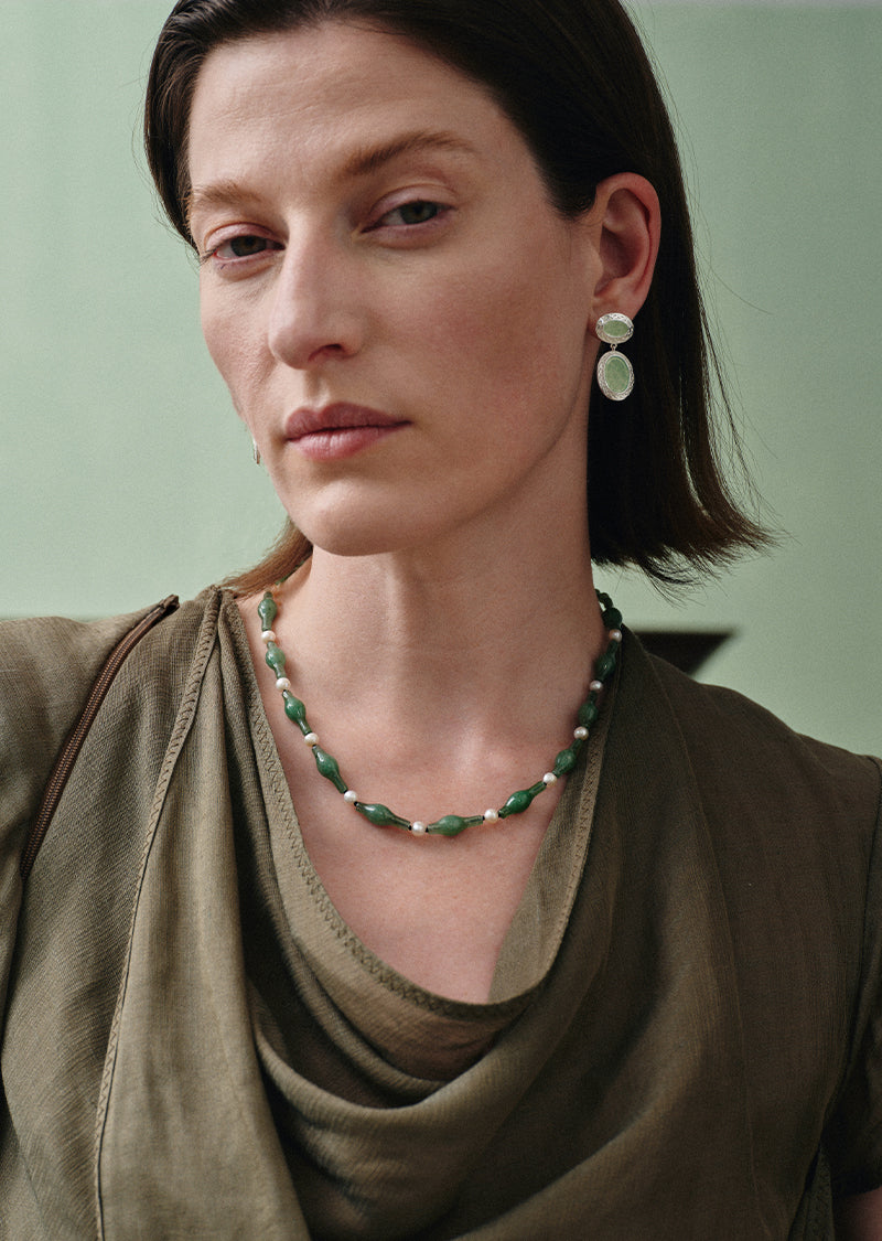 Mirror of Green Earrings
