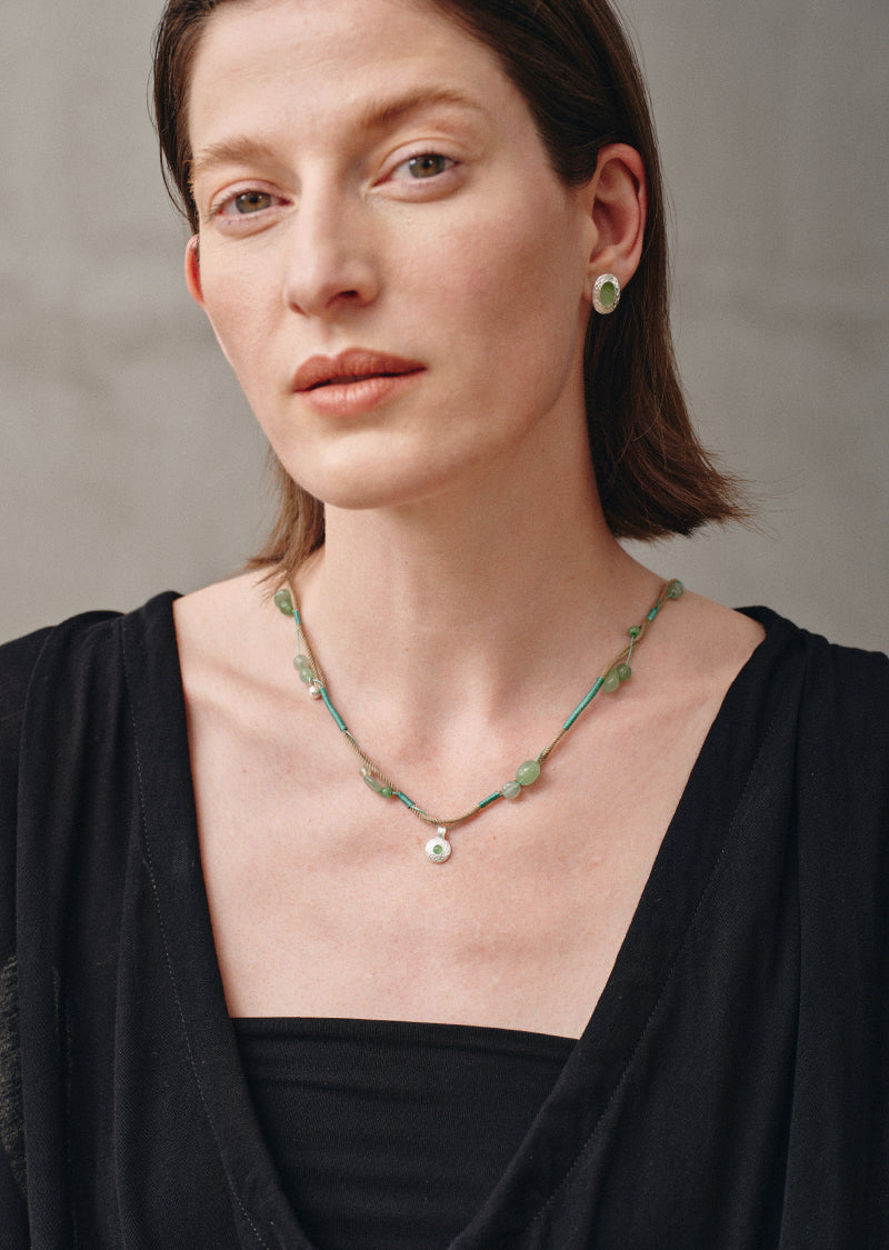 Woven Green Necklace