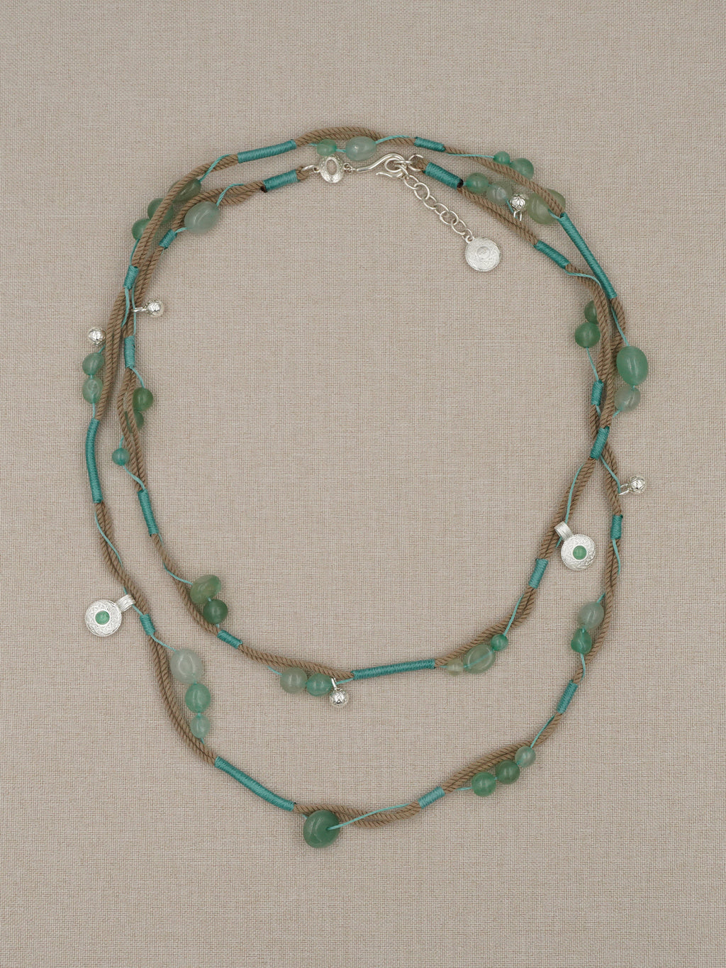Woven Green Long Necklace