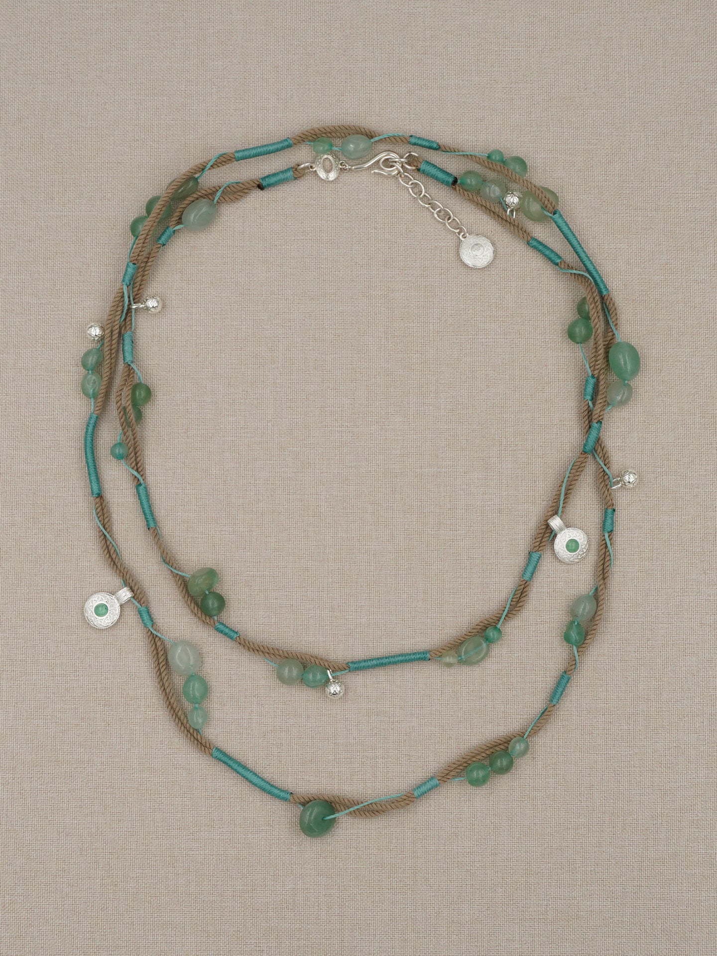 Woven Green Long Necklace