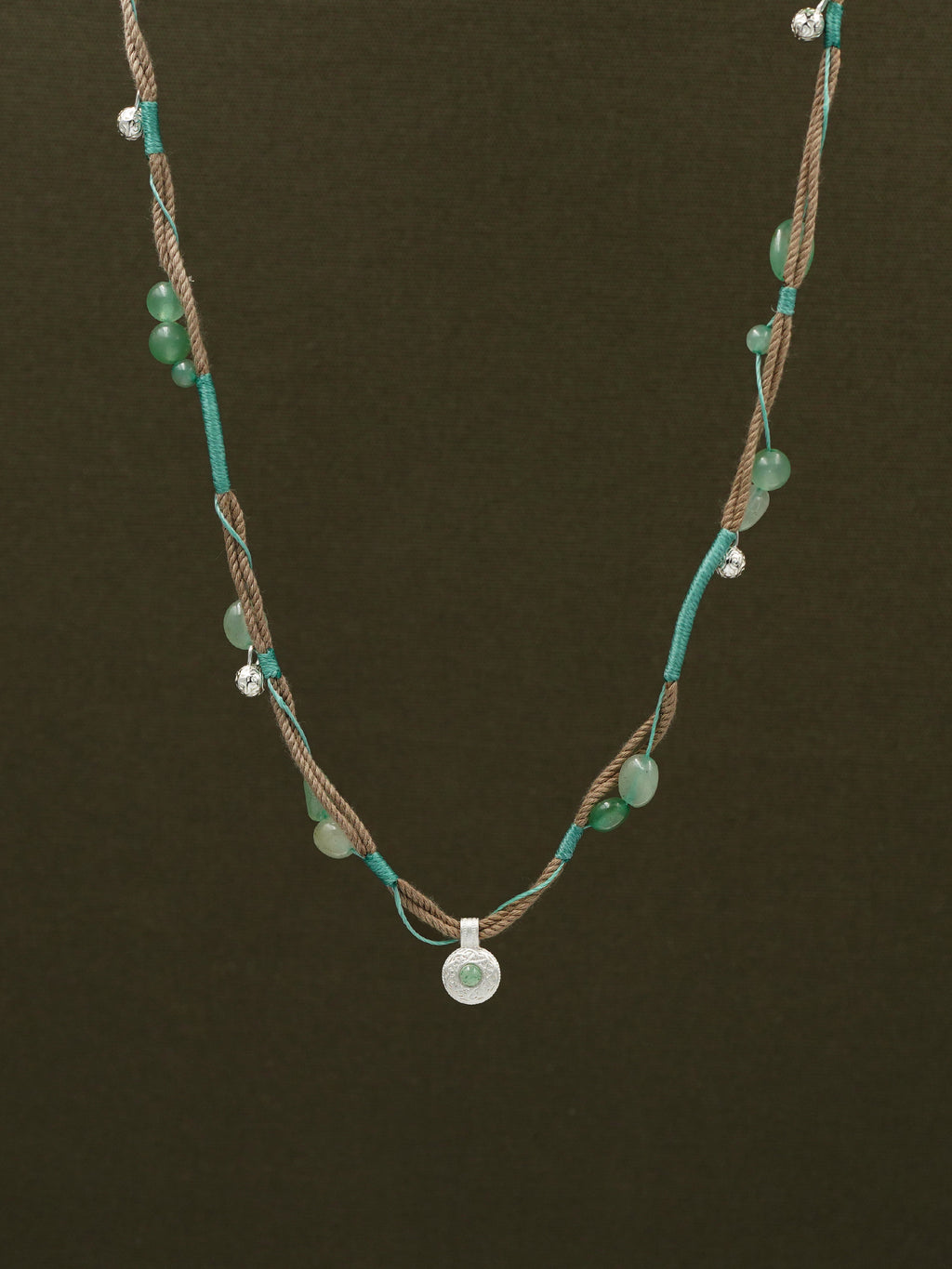 Woven Green Necklace