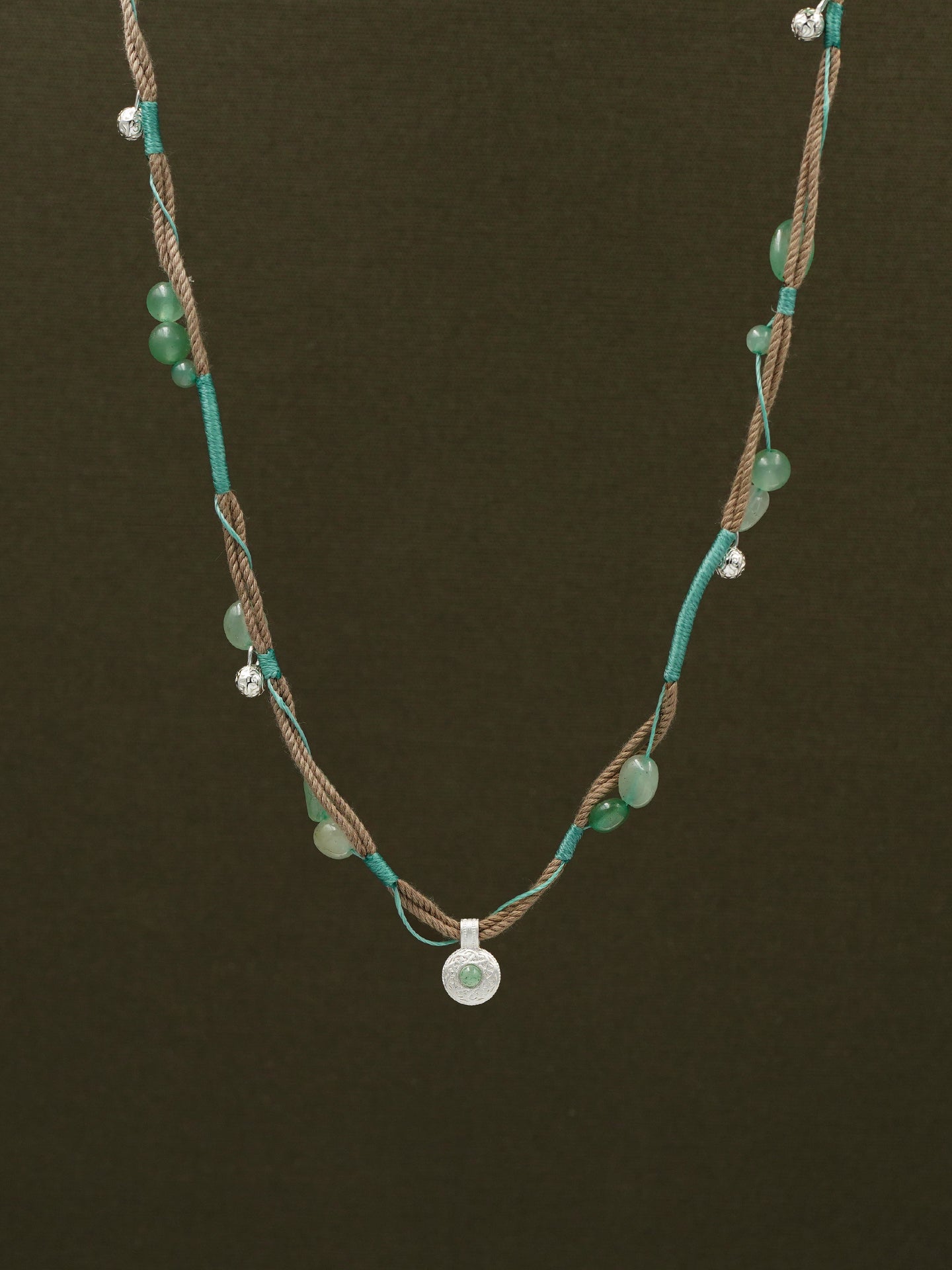 Woven Green Necklace